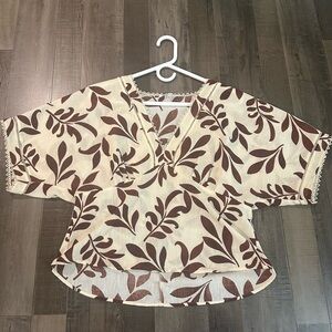 Leaf Print Blouse